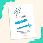 Self-reflection journal titled 'A Self-Reflection Journal for Supervised Visitation Staff' on a light beige background with teal accents